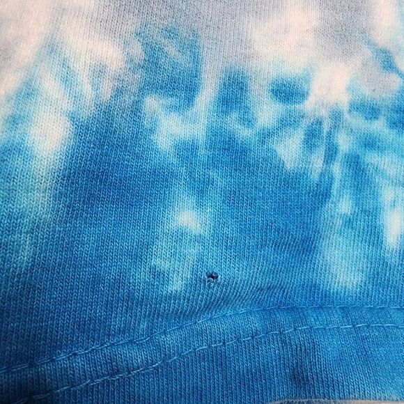 2000 Liquid‎ Blue Grateful Dead Fractal Stealie Blue Tie-Dye Shirt Size Large - Picture 8 of 8